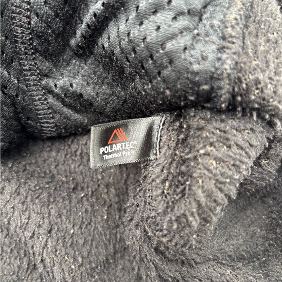 Patagonia Women’s Polartec Thermal Pro Fleece Pullover Black Size L Snap Neck - Picture 3 of 9